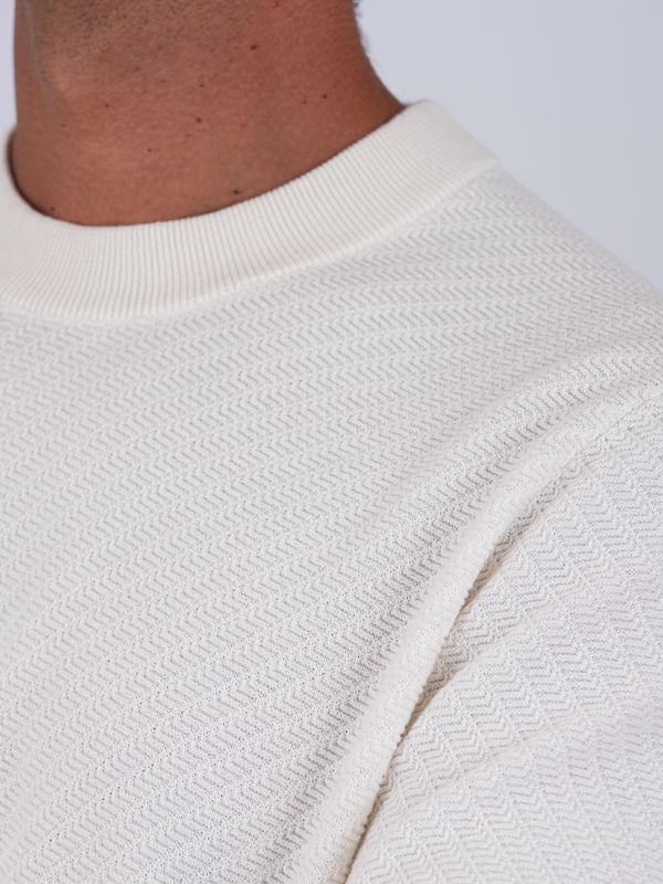 2. BOSS Men's Crew Neck Cotton Sweater with Jacquard Workmanship White BOSS 50565565