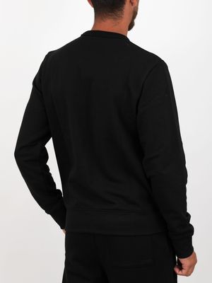 3. BOSS Men's Crewneck Cotton Sweatshirt with Embroidered Logo Black