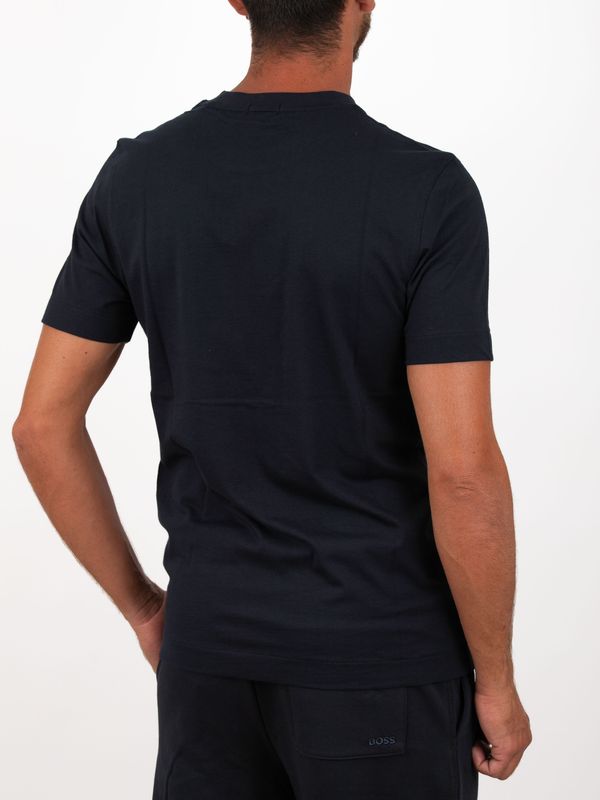 3. BOSS Men's Slim Fit Cotton T-Shirt with Embroidered Logo Blue BOSS 50565995