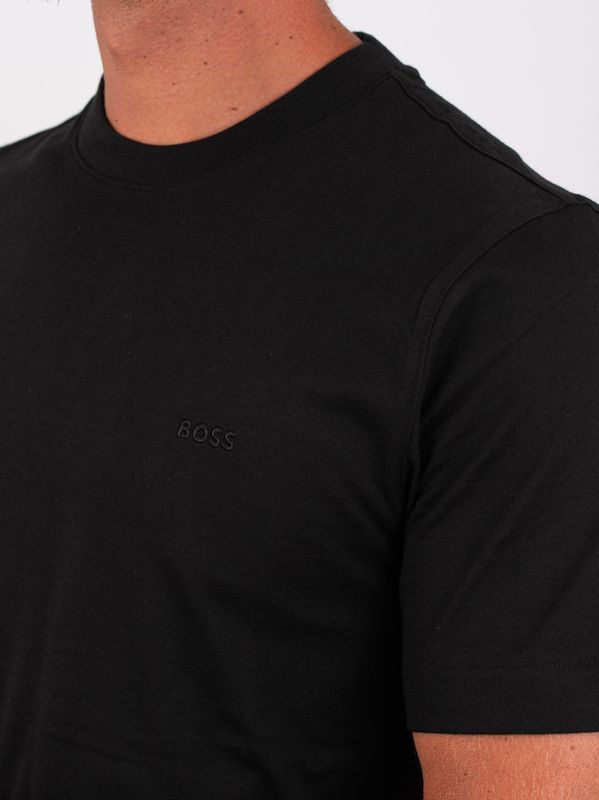 4. BOSS Men's Slim Fit Cotton T-Shirt with Embroidered Logo Black BOSS 50565995