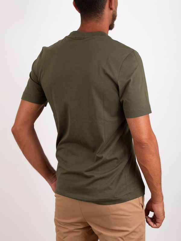 4. BOSS Men's Slim Fit Cotton T-Shirt with Embroidered Logo Green BOSS 50565995