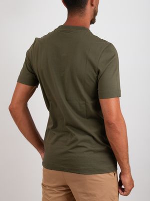 3. T-shirt BOSS pour homme, coupe ajustée, en coton, avec logo brodé Vert