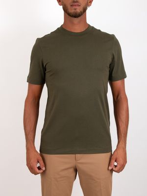1. T-shirt BOSS pour homme, coupe ajustée, en coton, avec logo brodé Vert