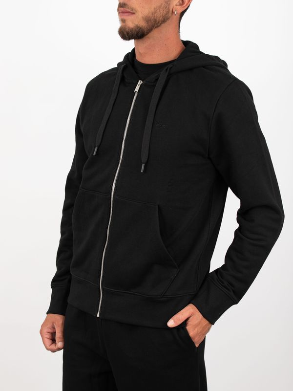 2. BOSS Men's Cotton Zip-Up Hoodie Black BOSS 50546405