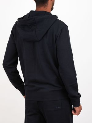 3. BOSS Men's Cotton Zip-Up Hoodie Blue