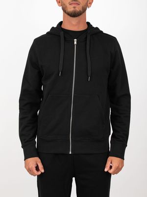 1. BOSS Men's Cotton Zip-Up Hoodie Black