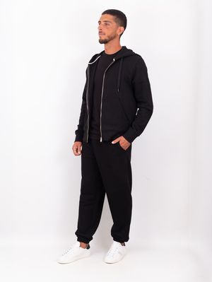 5. BOSS Men's Cotton Zip-Up Hoodie Black