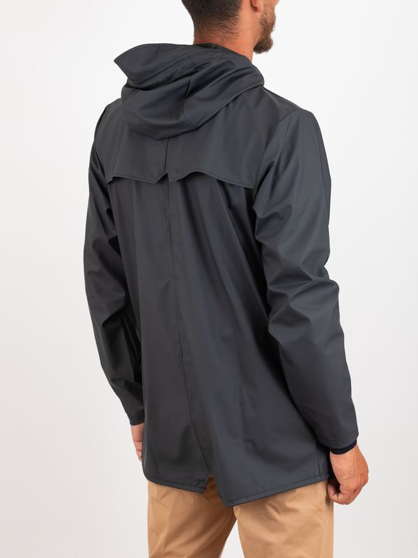 3. Rains Jacket Men's Waterproof Jacket PU Fabric Blue RAINS 12010