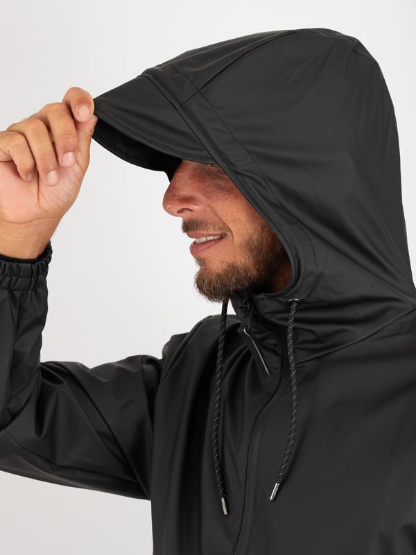 4. Rains Storm Breaker Men's Waterproof Jacket in PU Fabric Black RAINS 18370