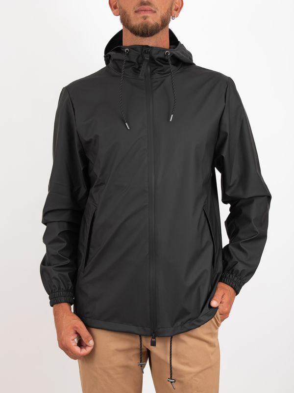 1. Rains Storm Breaker Men's Waterproof Jacket in PU Fabric Black RAINS 18370