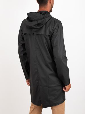 3. Veste de pluie longue unisexe Rains en tissu PU imperméable Noir