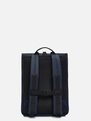 3. Rains Rolltop Rucksack with roll-top opening and carabiner closure Blue