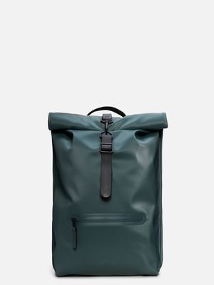 1. Rains Rolltop Rucksack with roll-top opening and carabiner closure Mystique