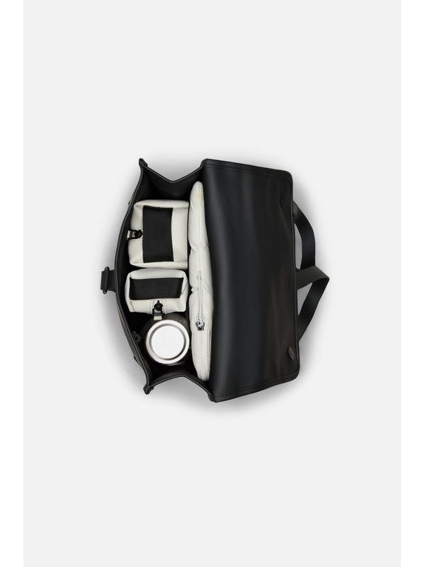 5. Rains Puffed Backpack Mini with spacious main compartment Cinder RAINS 13020
