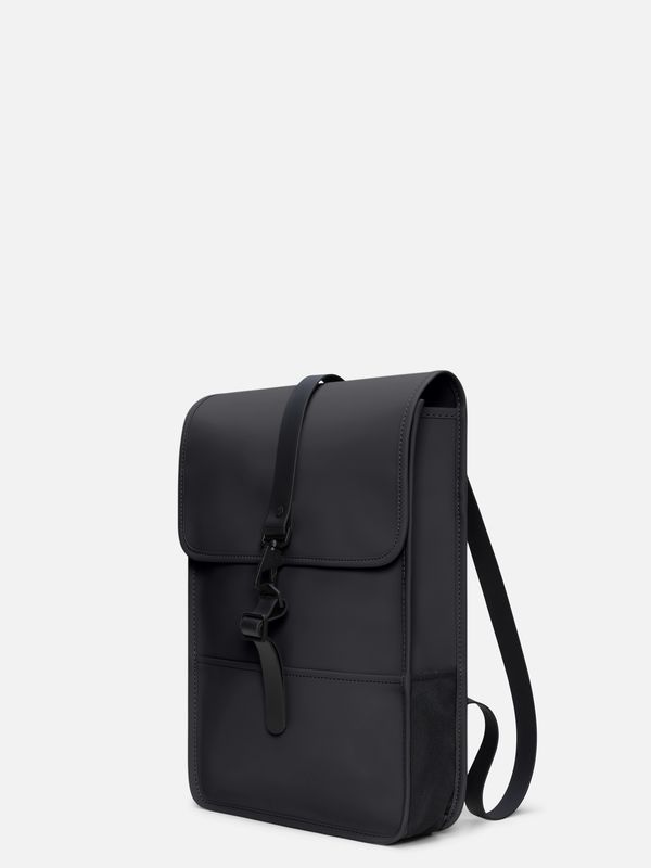 2. Rains Puffed Backpack Mini with spacious main compartment Black RAINS 13020