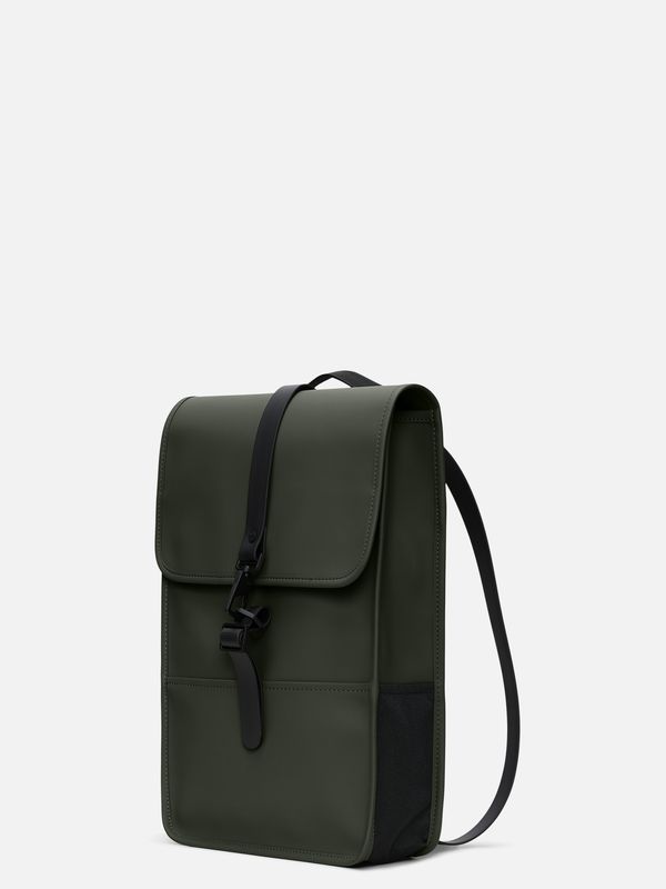2. Rains Puffed Backpack Mini with spacious main compartment Green RAINS 13020