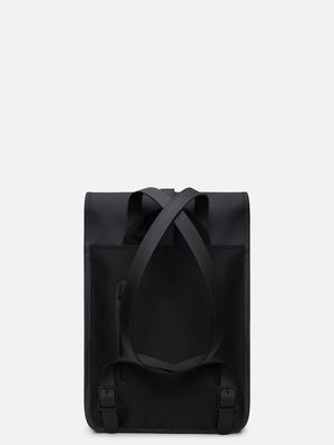 3. Rains Puffed Backpack Mini with spacious main compartment Black