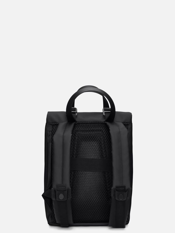 3. Rains 2 Way Tote Backpack Mini with Fold-Over Top Closure Black RAINS 12780