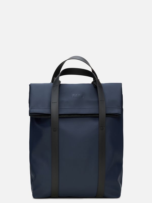 1. Rains 2 Way Tote Backpack with Large Main Compartment Blue RAINS 12940