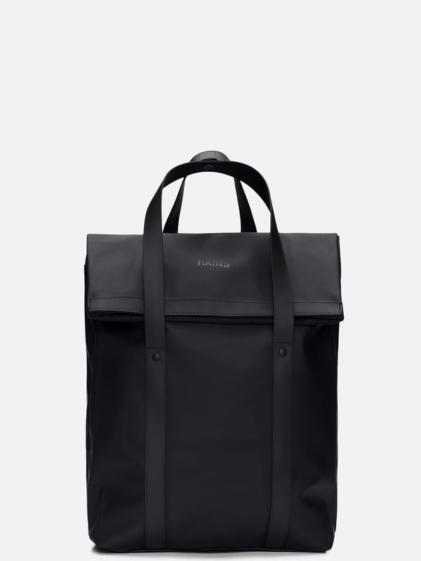 1. Rains 2 Way Tote Backpack with Large Main Compartment Black RAINS 12940