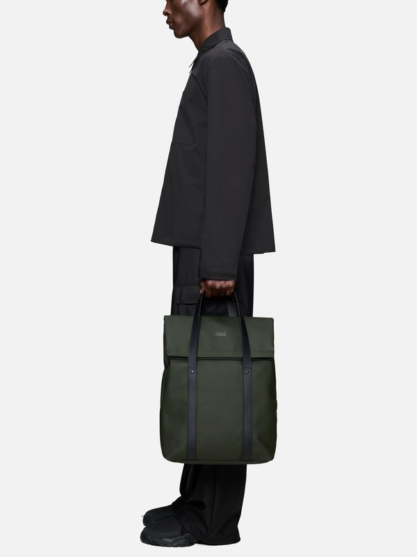 4. Rains 2 Way Tote Backpack with Large Main Compartment Green RAINS 12940