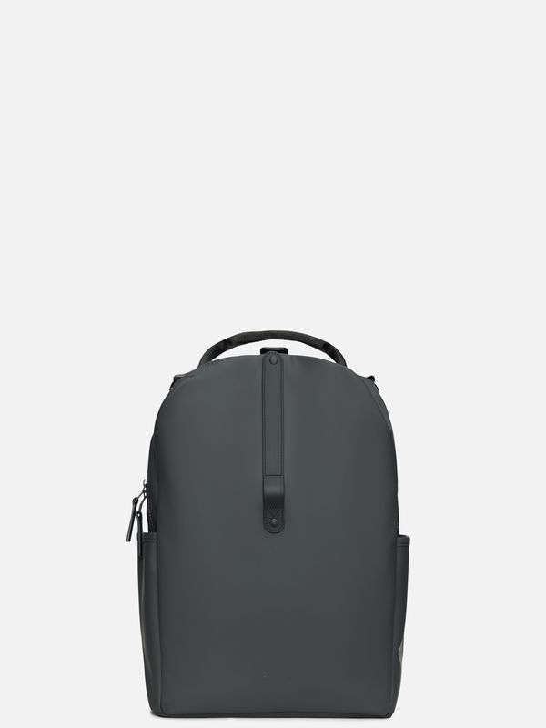 1. Zaino Rains Clip Front Backpack con ampia apertura con cerniera arrotondata Dark Grey RAINS 14890
