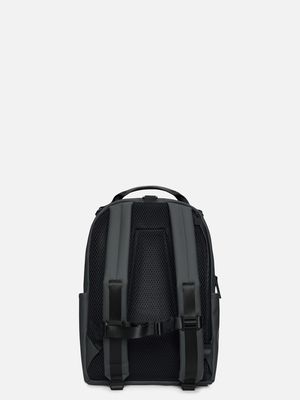 3. Zaino Rains Clip Front Backpack con ampia apertura con cerniera arrotondata Dark Grey
