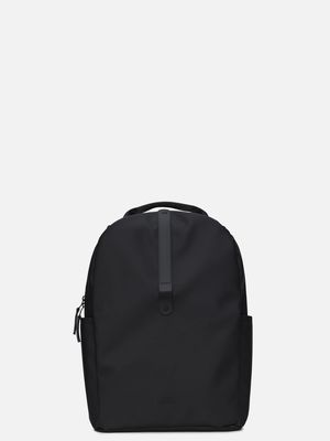 1. Zaino Rains Clip Front Backpack con ampia apertura con cerniera arrotondata Nero