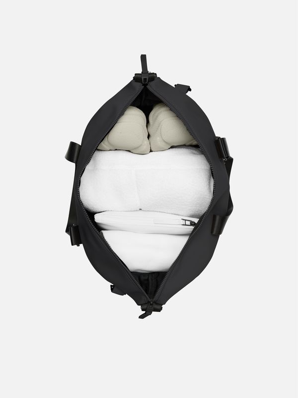4. Borsa da Viaggio Rains Valera Weekend Bag Small con ampia chiusura con cerniera rivestita Nero RAINS 12880