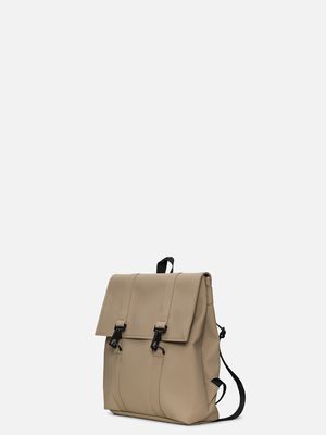 2. Zaino Rains MSN Bag Mini con spazioso scomparto principale Beige