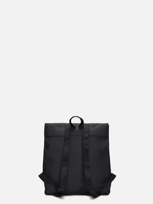 3. Rains MSN Bag Mini Backpack with spacious main compartment Black
