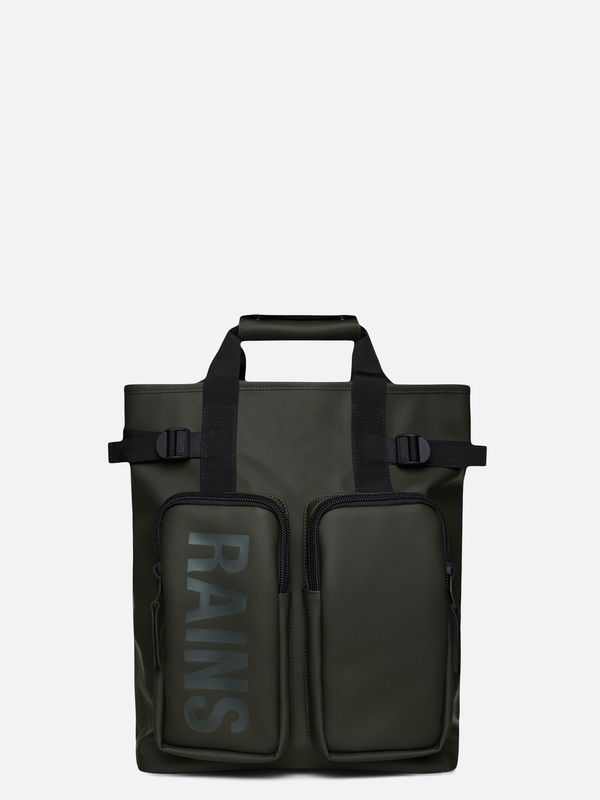 1. Zaino Tote Rains Texel Tote Backpack con spallacci imbottiti integrati Verde RAINS 14240
