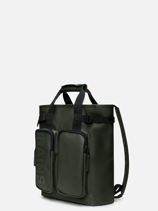 2. Zaino Tote Rains Texel Tote Backpack con spallacci imbottiti integrati Verde RAINS 14240