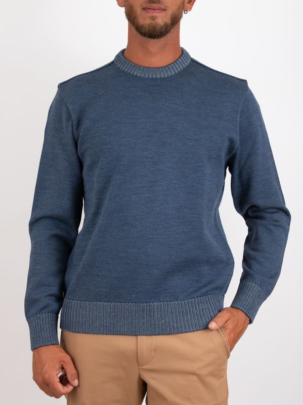 1. Pull Paul & Shark pour homme, col rond, en laine douce Bleu ciel PAUL & SHARK 15311010