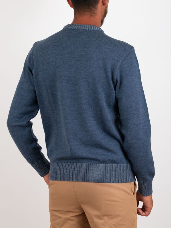 3. Pull Paul & Shark pour homme, col rond, en laine douce Bleu ciel PAUL & SHARK 15311010