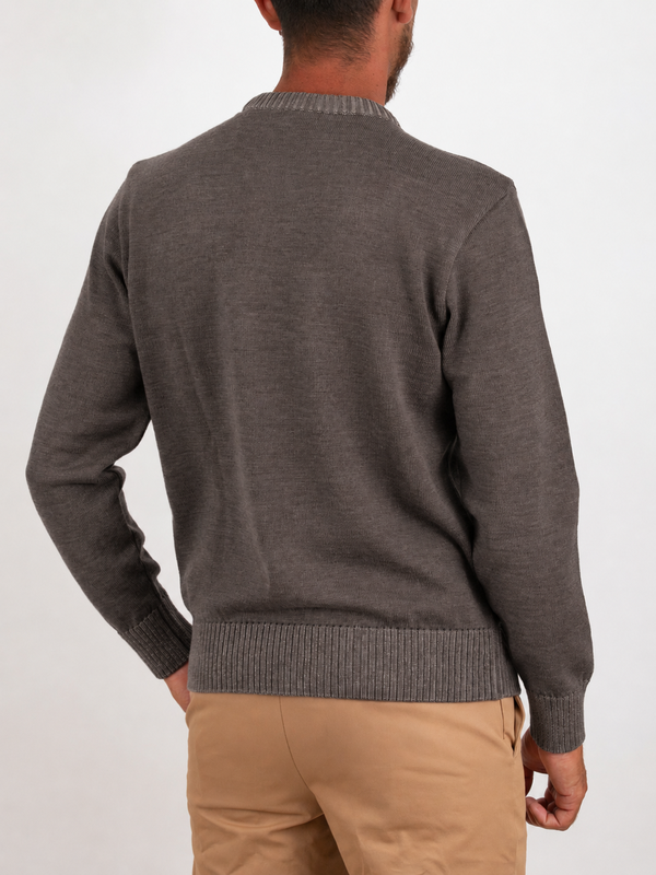 3. Pull Paul & Shark pour homme, col rond, en laine douce Brun PAUL & SHARK 15311010