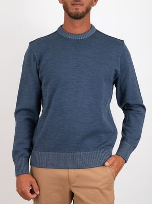 1. Pull Paul & Shark pour homme, col rond, en laine douce Bleu ciel