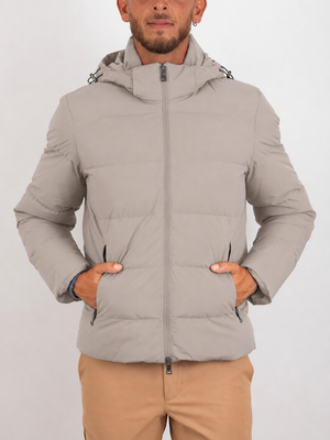 1. Piumino Uomo Paul & Shark Typhoon Platinum con Cappuccio Tortora