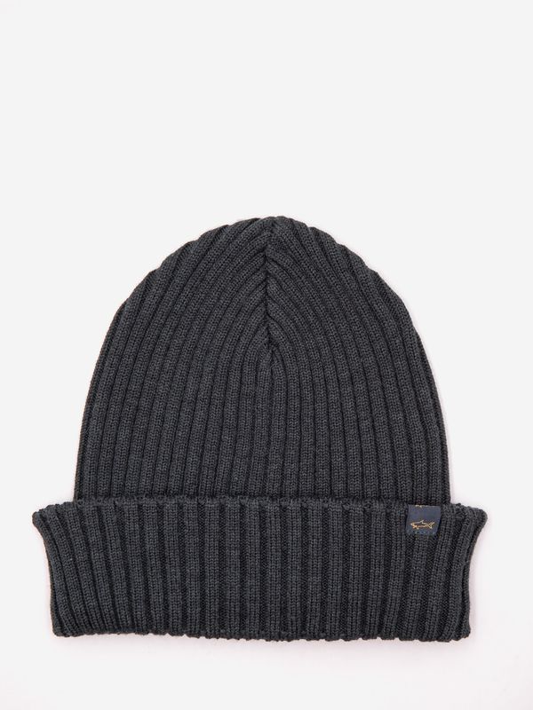 1. Paul & Shark Men's Ribbed Wool Hat with the Iconic Shark Logo Green PAUL & SHARK 99311018