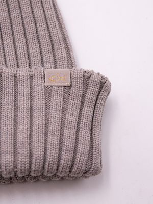 2. Paul & Shark Men's Ribbed Wool Hat with the Iconic Shark Logo Toupe