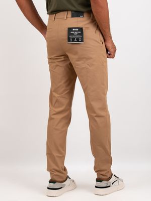 3. BOSS Men's Slim Fit Stretch Cotton Blend Trousers Beige