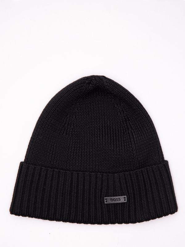 1. Cappello Uomo BOSS in Lana a Coste e placchetta logata Nero BOSS 50495306