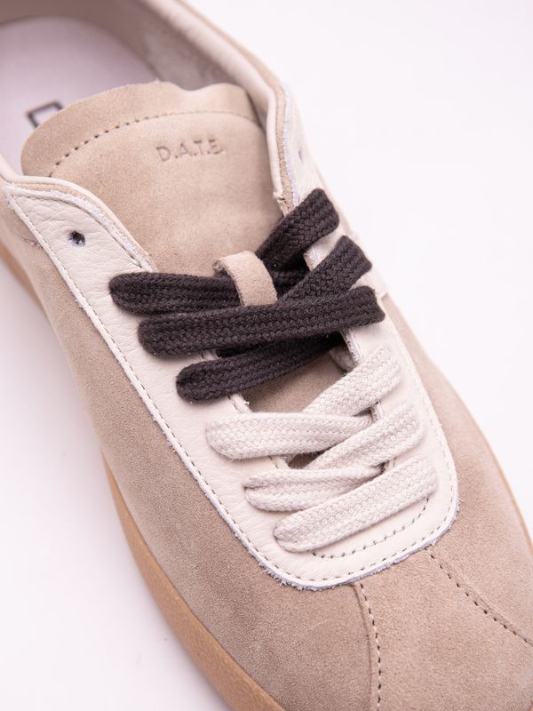 6. Sneakers Uomo D.A.T.E. Pr/Side in Camoscio Beige con Suola Miele Beige D.A.T.E. m451-pr-sd-bi