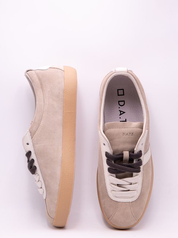 5. Sneakers Uomo D.A.T.E. Pr/Side in Camoscio Beige con Suola Miele Beige D.A.T.E. m451-pr-sd-bi