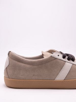 4. Sneakers Uomo D.A.T.E. Pr/Side in Camoscio Beige con Suola Miele Beige