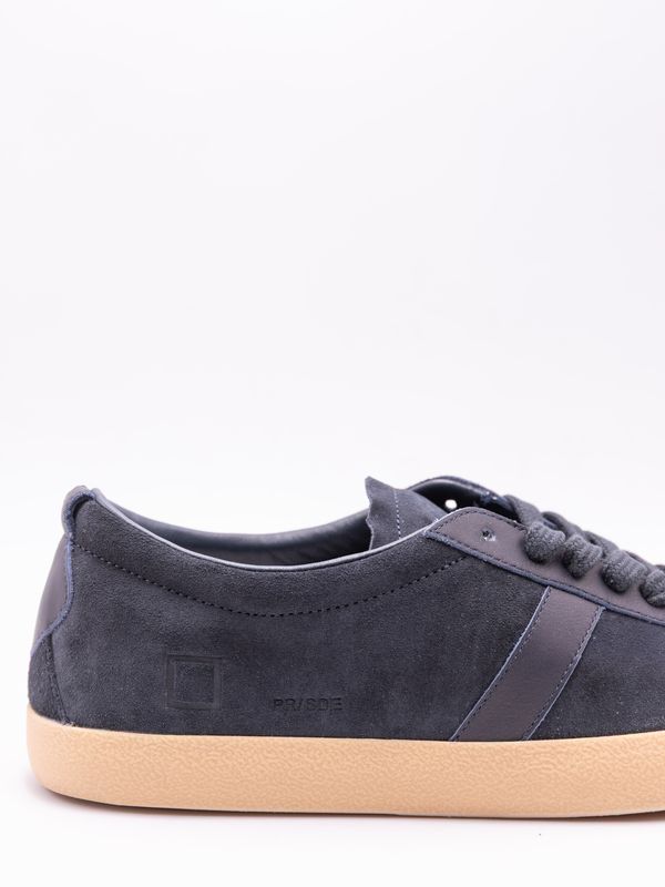 4. Sneakers Uomo D.A.T.E. Pr/Side in Camoscio con suola color miele Blu D.A.T.E. m451-pr-sd-ny
