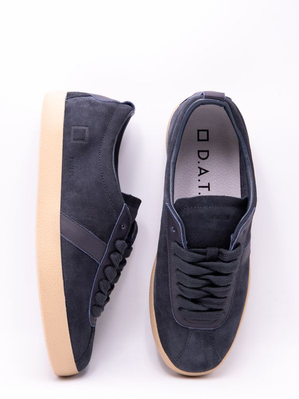 5. Sneakers Uomo D.A.T.E. Pr/Side in Camoscio con suola color miele Blu D.A.T.E. m451-pr-sd-ny