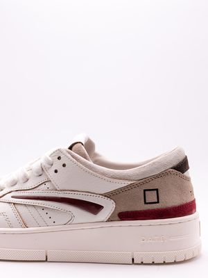 4. Sneakers Uomo D.A.T.E. Torneo in Pelle con inserti in Camoscio Bordeaux
