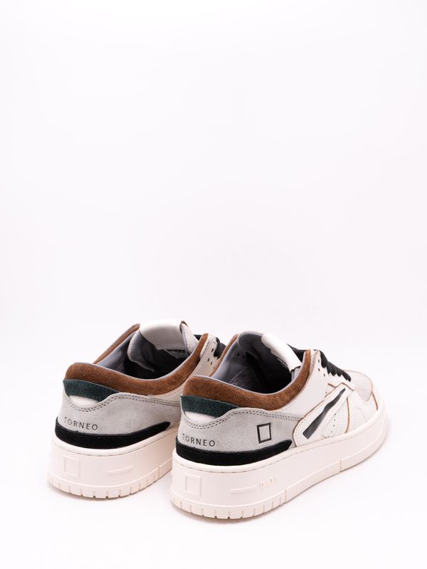 2. Sneakers Uomo D.A.T.E. Torneo in Pelle e Camoscio Nero D.A.T.E. m451-to-co-wi