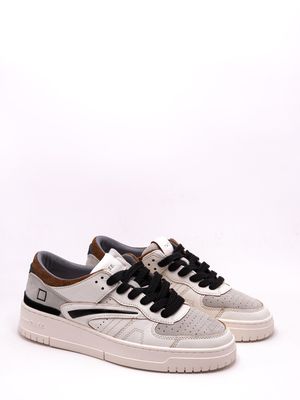 1. Sneakers Uomo D.A.T.E. Torneo in Pelle e Camoscio Nero